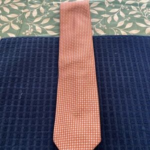 Brioni orange and white tie beautiful with white or blue shirts all color suits